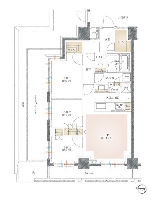 イノバス東高円寺 間取り Nrタイプ