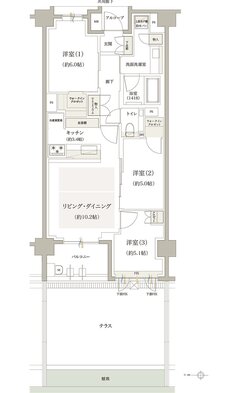 ジオ小竹向原 間取り C1t type