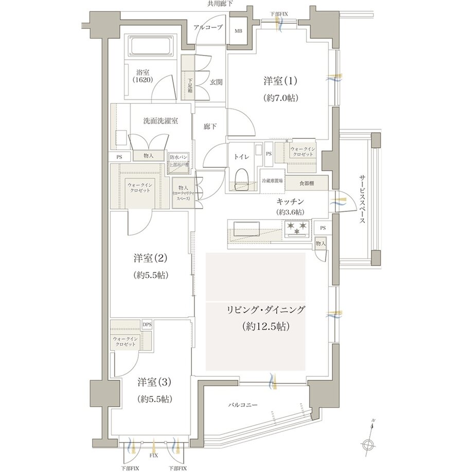 ジオ小竹向原 間取り I type