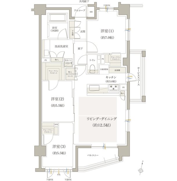 ジオ小竹向原 間取り I type