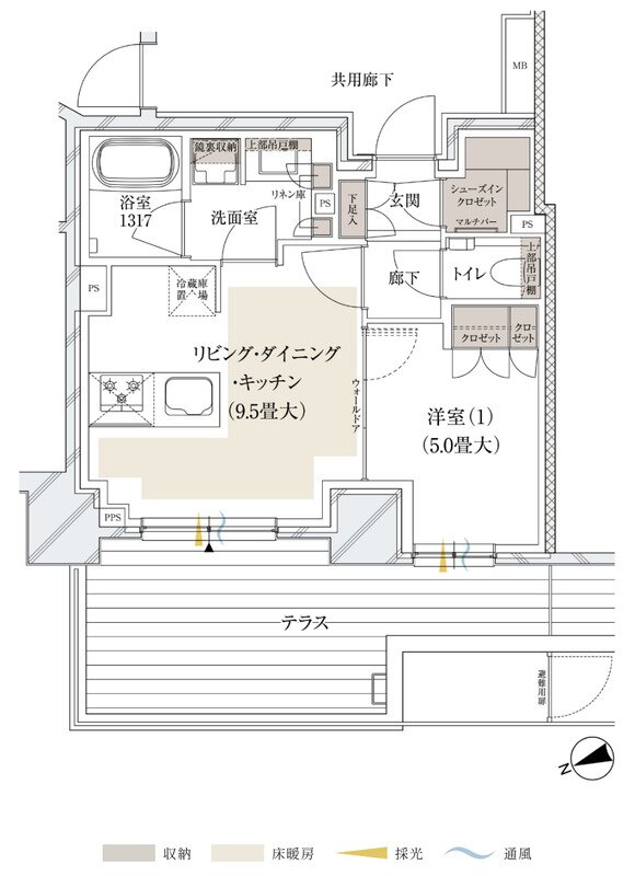 ルジェンテ中野 間取り Bタイプ