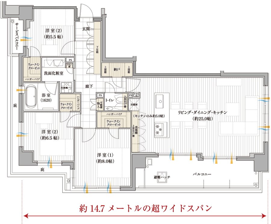 ダイアパレス昭和川原通 間取り D type（PREMIUM PLAN）