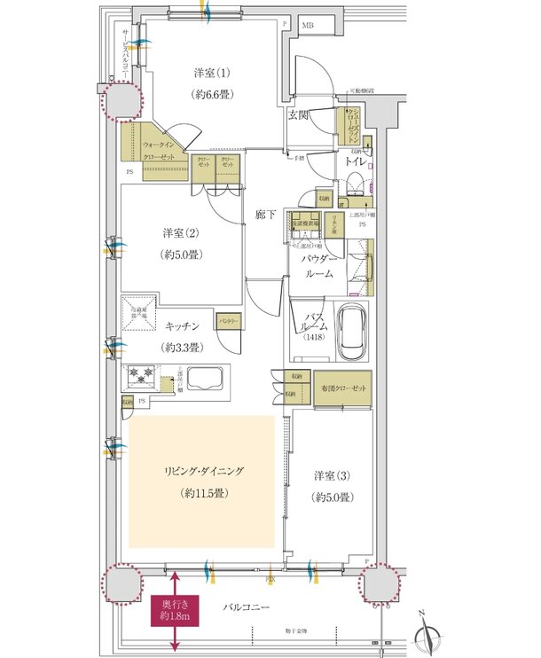 ガーラ・レジデンス一橋学園 間取り A TYPE