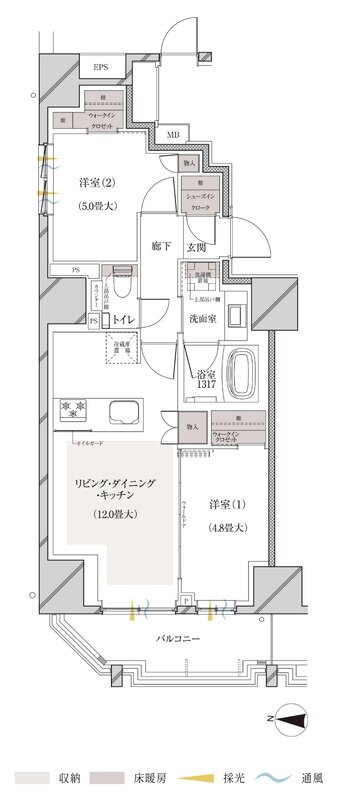 ルジェンテ亀戸 間取り A'タイプ