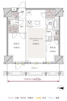 ルジェンテ亀戸 間取り Bタイプ