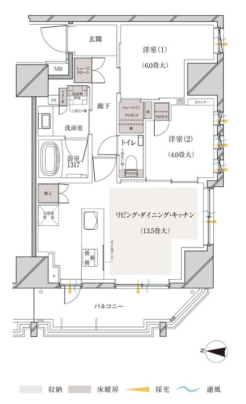 ルジェンテ亀戸 間取り Cタイプ
