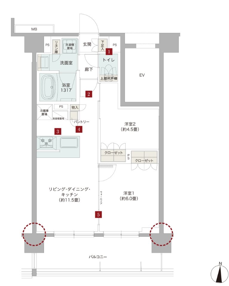 ドルフィーノ浦和高砂 間取り B TYPE
