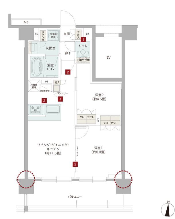 ドルフィーノ浦和高砂 間取り B TYPE