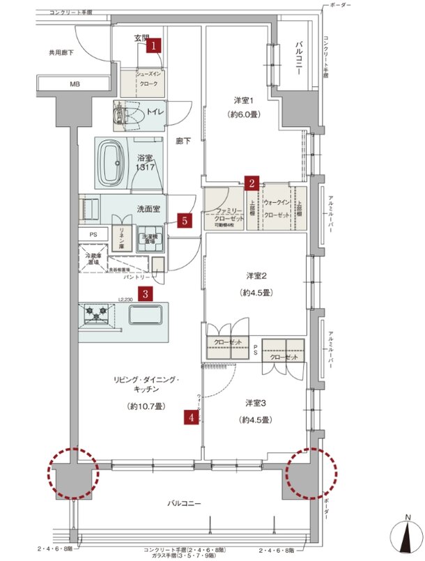 ドルフィーノ浦和高砂 間取り D TYPE