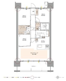 サーパス岡山表町 間取り Cタイプ