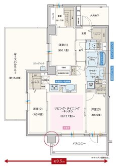 エクセレントシティ船橋 THE FRONT 間取り Kr type