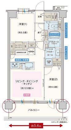 エクセレントシティ船橋 THE FRONT 間取り F type