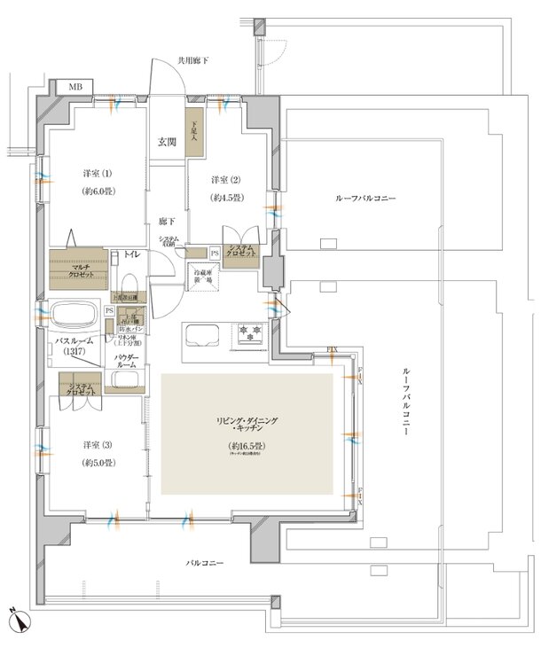ヴェレーナ松戸ザ・テラス 間取り Pr TYPE