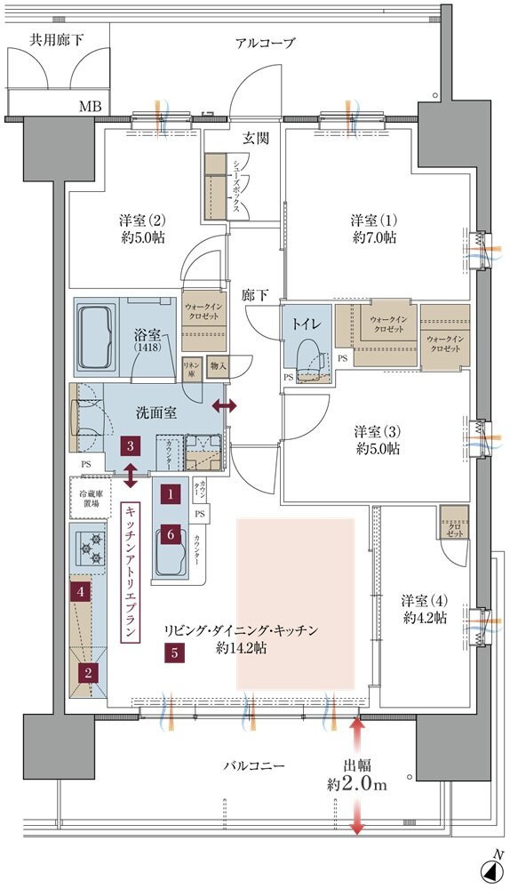 プレティナレジデンス大阪柏原 間取り I TYPE