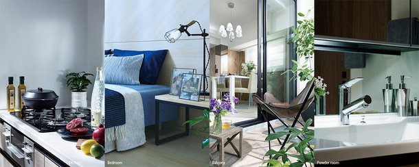 Kitchen/Bedroom/Balcony/Powder room