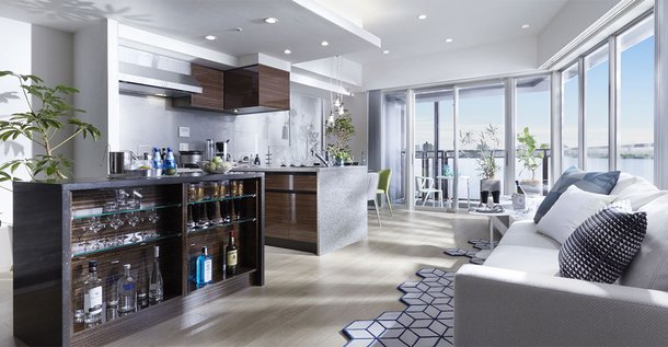 Living Dining Kitchen