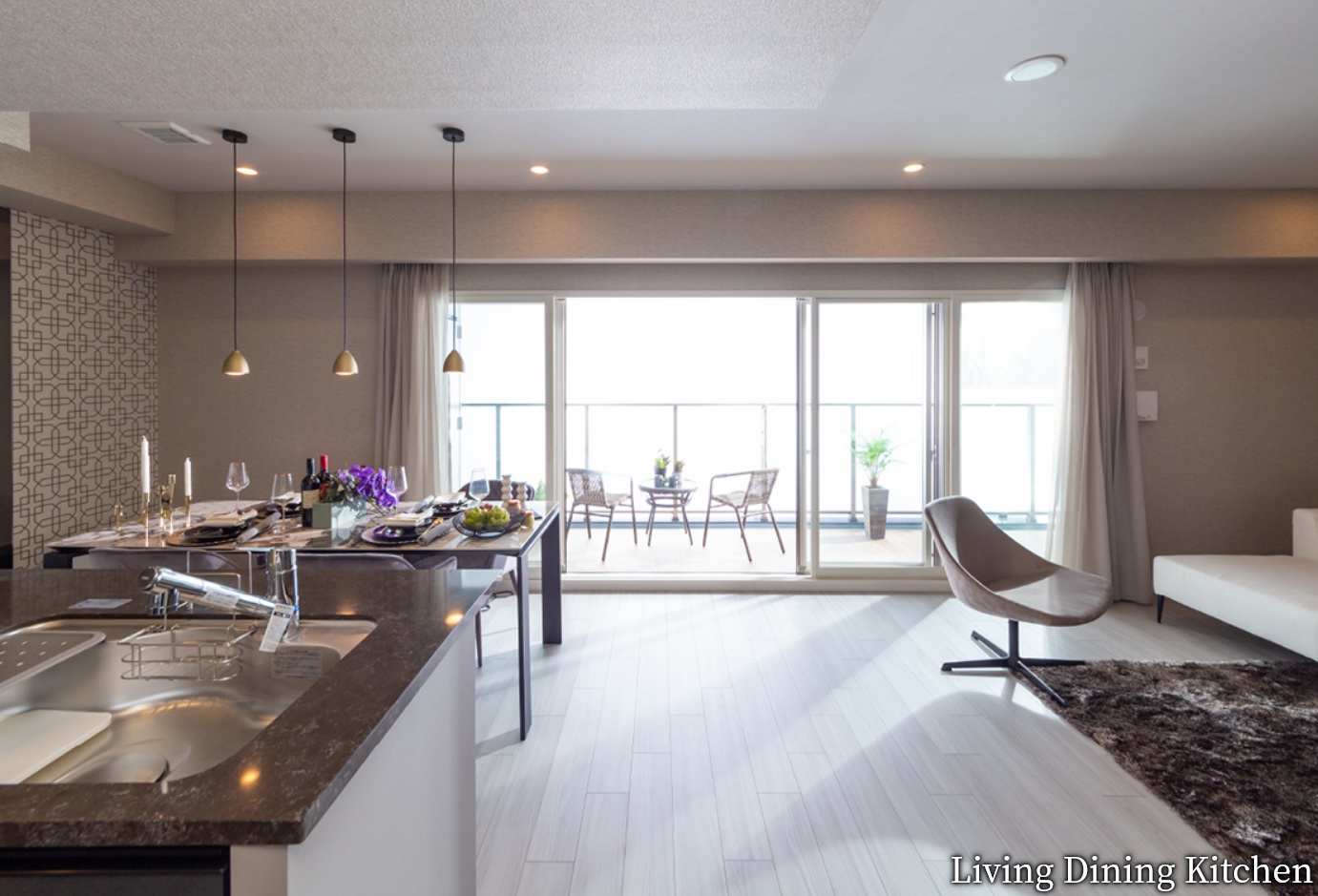 Living Dining Kitchen