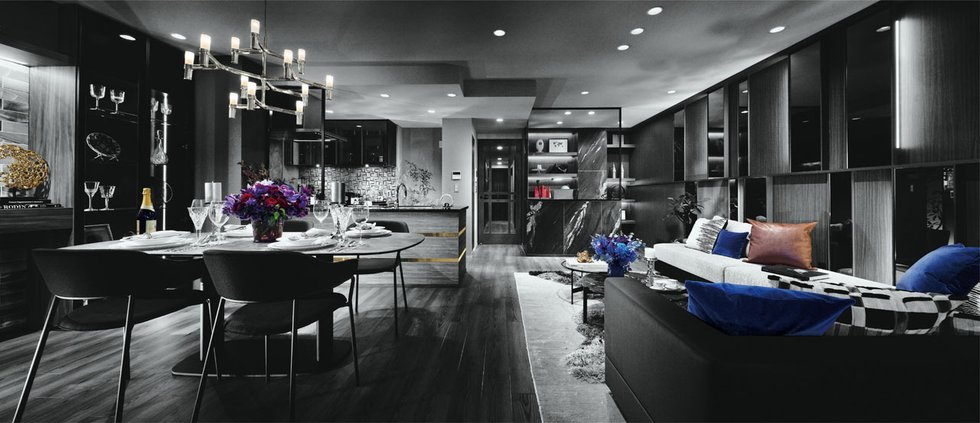 Living dining kitchen