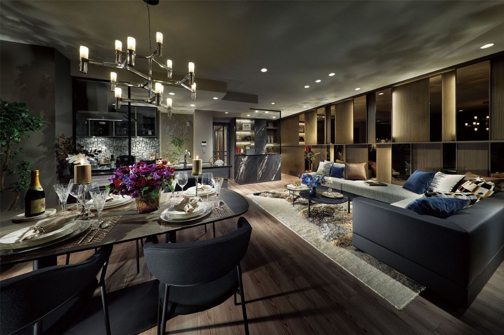 Living dining kitchen