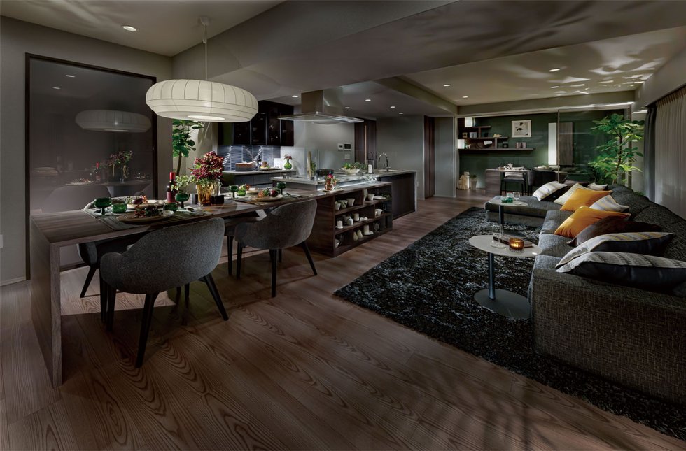 Living Dining Kitchen