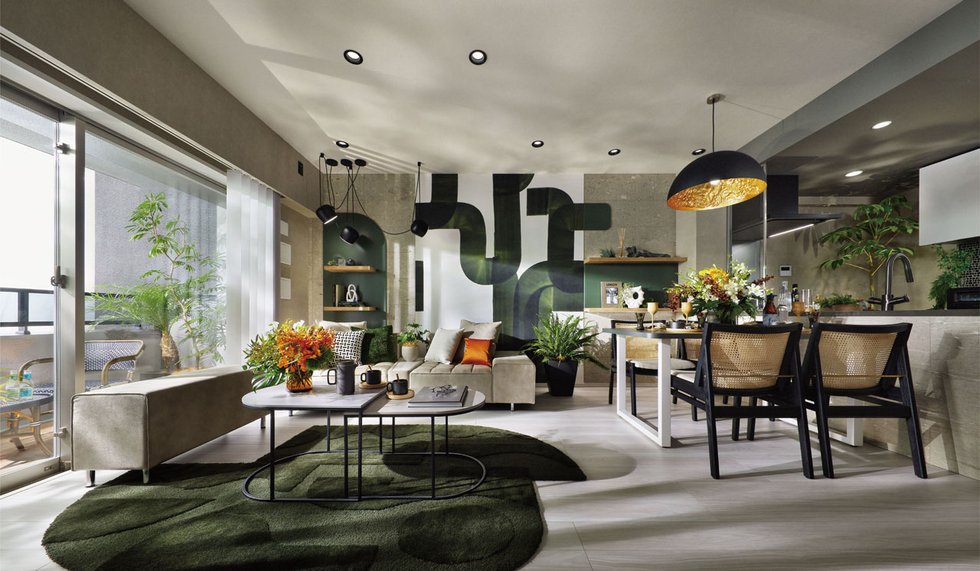 Living Dining Kitchen