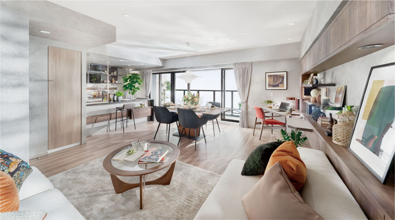LIVING DINING KITCHEN