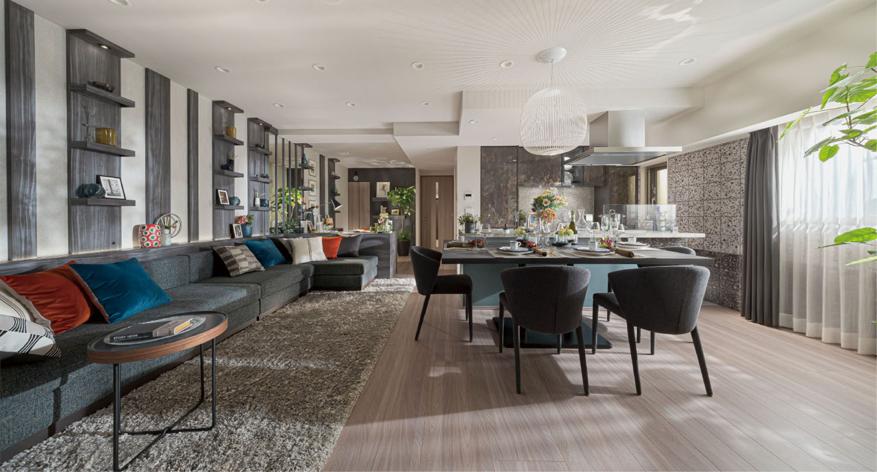 LIVING DINING KITCHEN