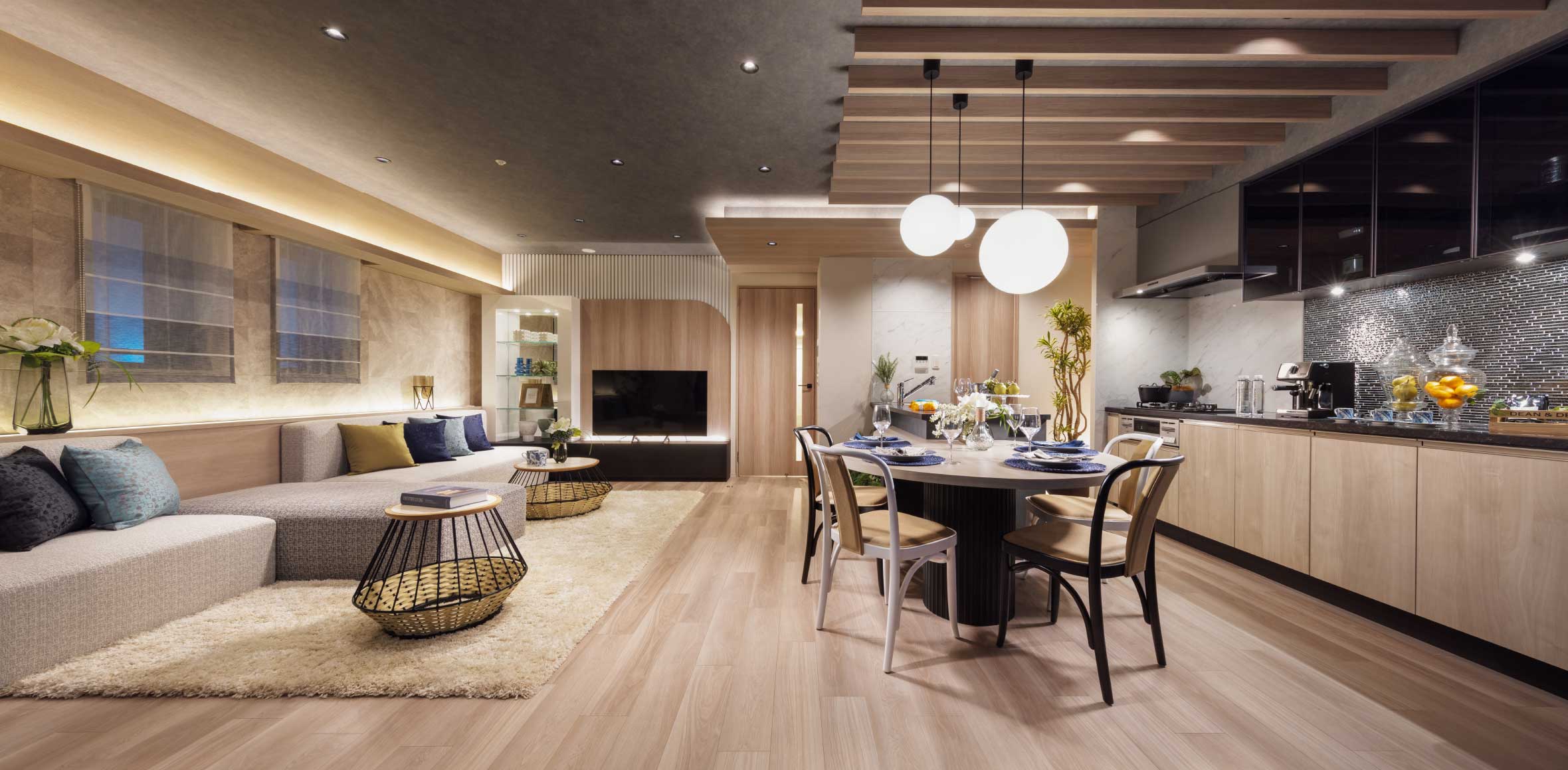 Living Dining Kitchen