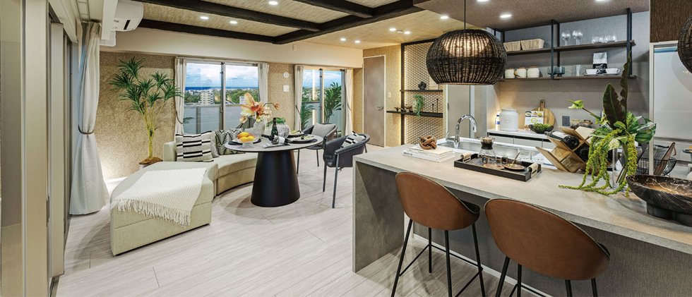 LIVING DINING KITCHEN