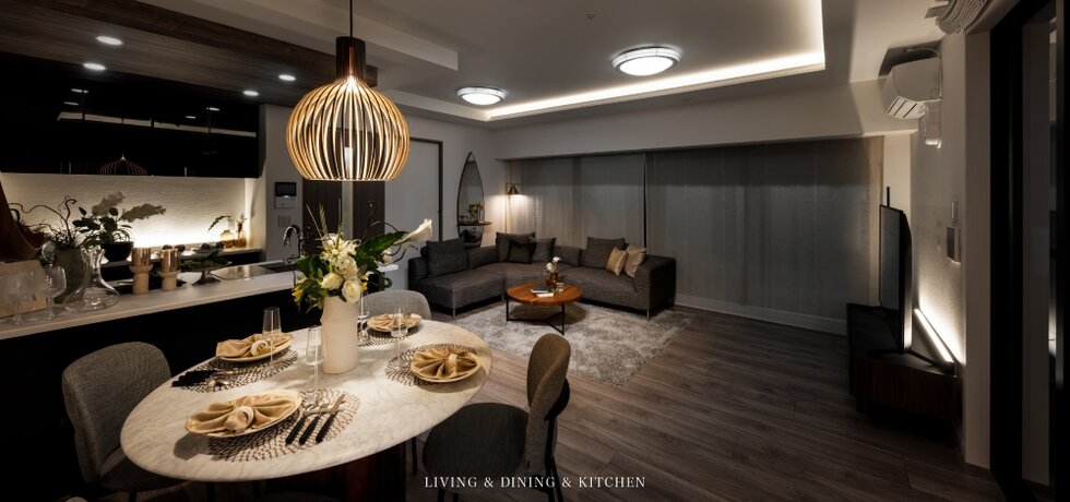 LIVING & DINING & KITCHEN