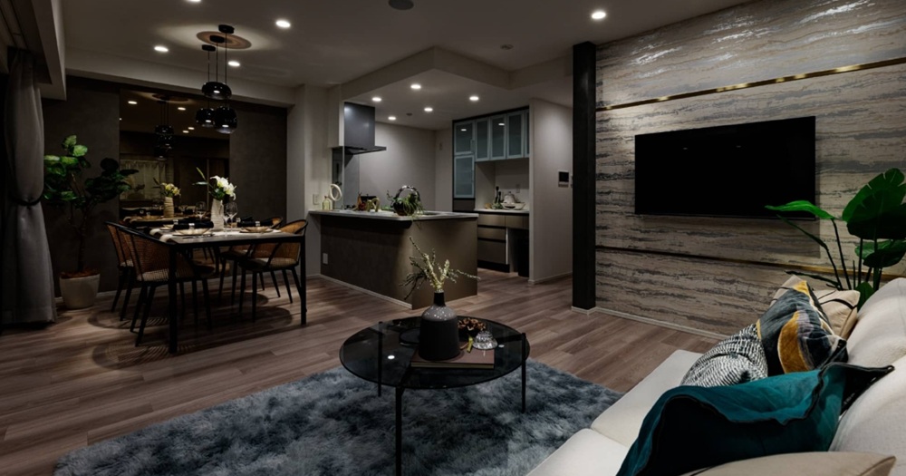 Living Dining Kitchen