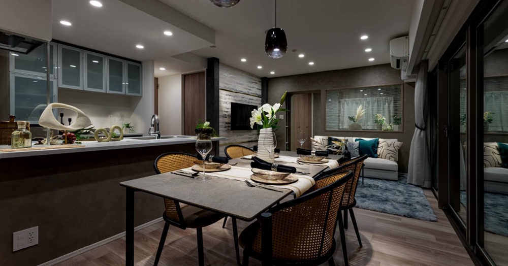 Living Dining Kitchen