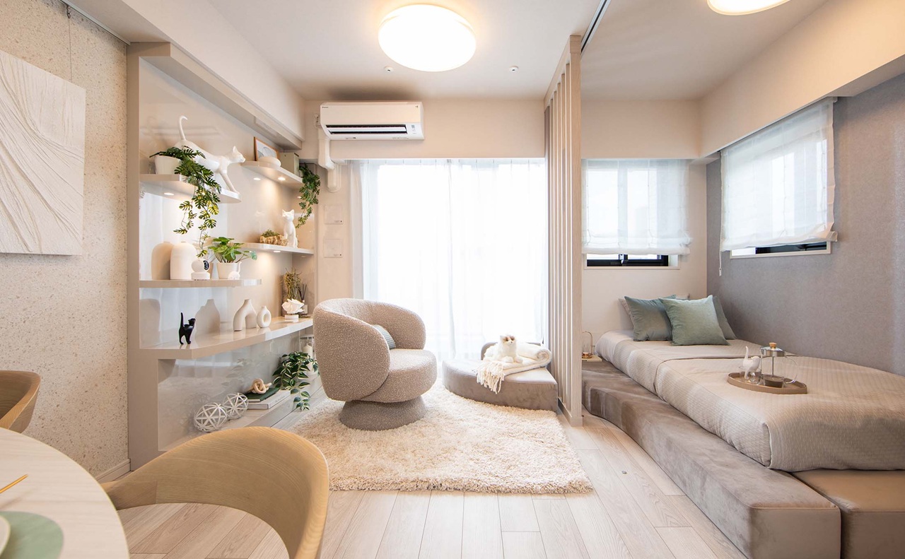 LIVING DINING／BED ROOM