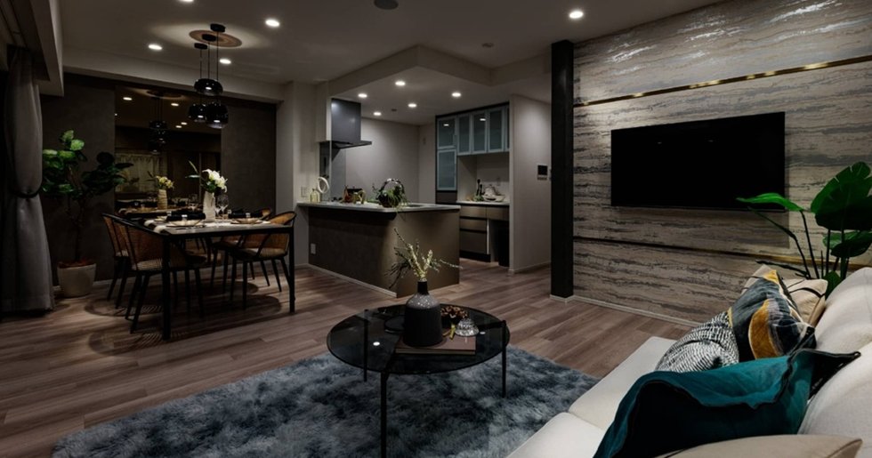 Living Dining Kitchen