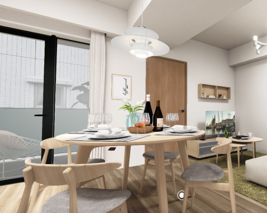 リビング・ダイニング完成予想CG（Fタイプ）