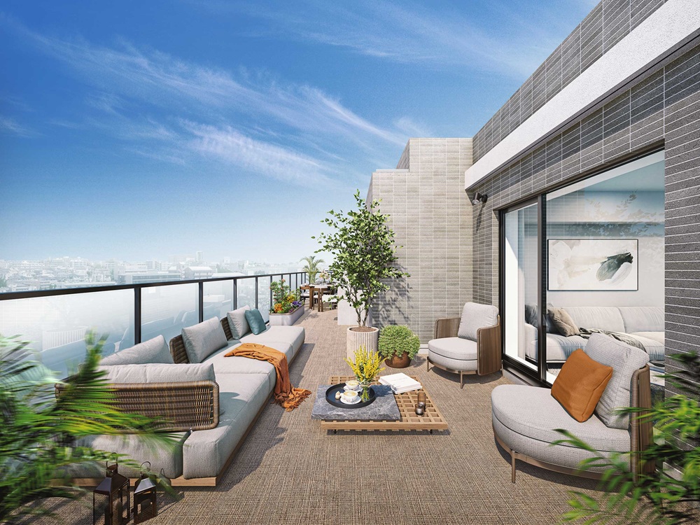 ルーフバルコニー（Rタイプ）完成イメージCG