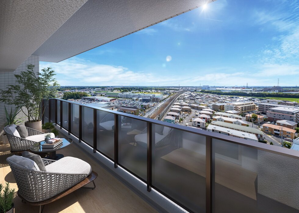 バルコニー完成予想図（Gタイプ）