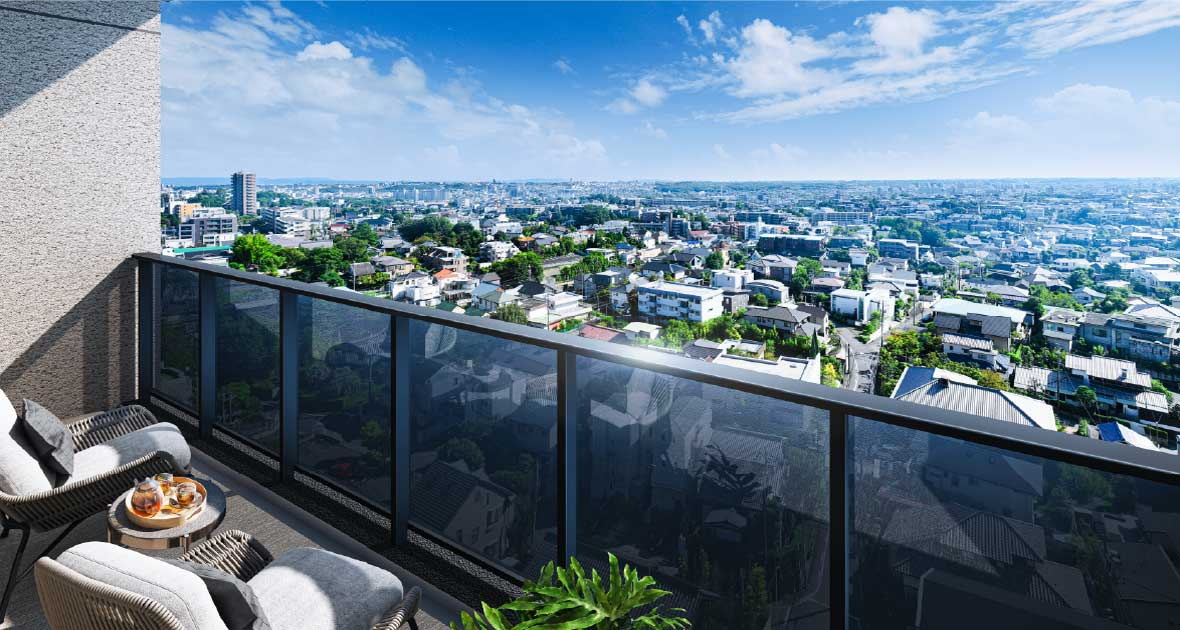 Bタイプバルコニー完成予想CG