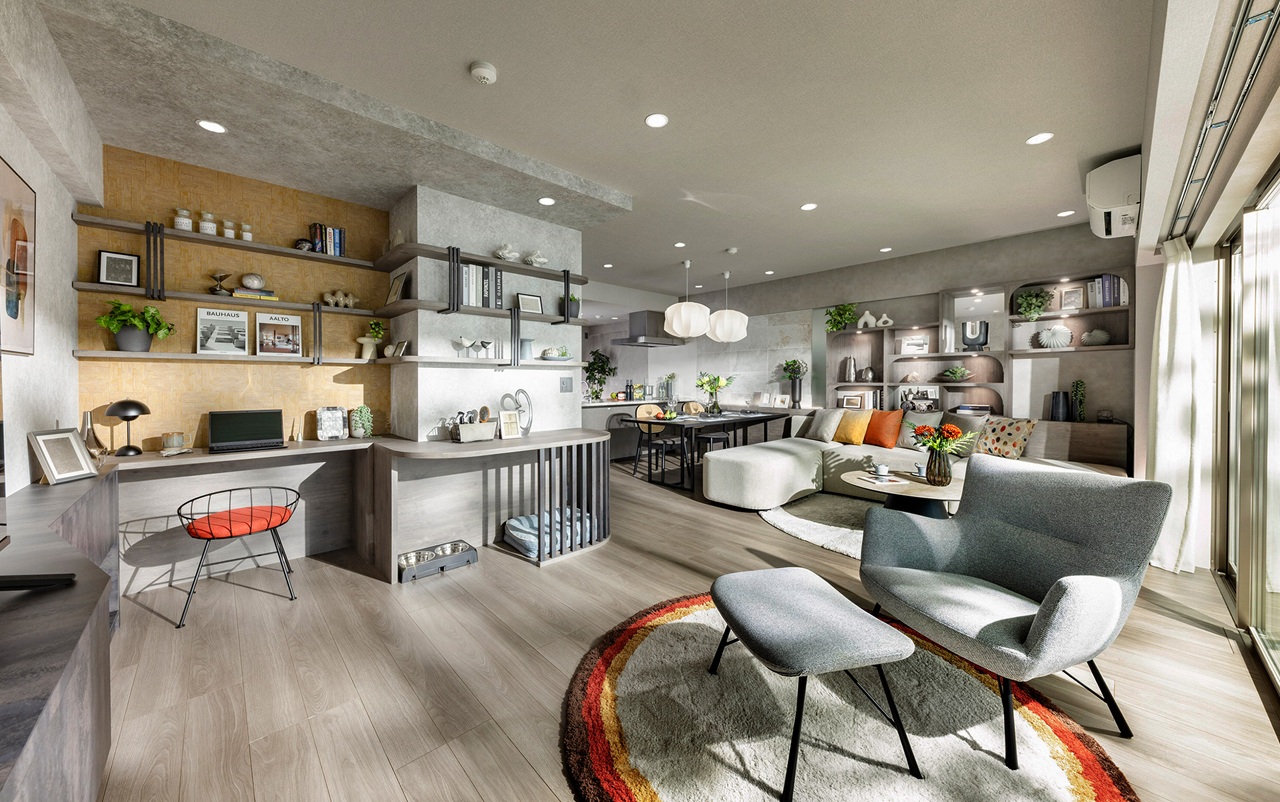 Living Dining Kitchen