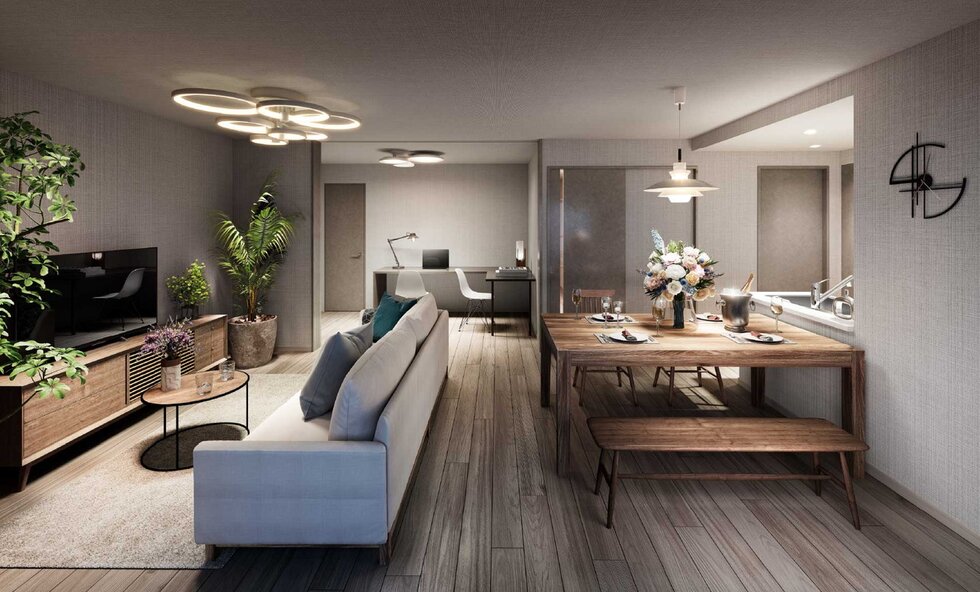 BB type
Living Dining Kitchen
BBタイプ室内完成予想CG