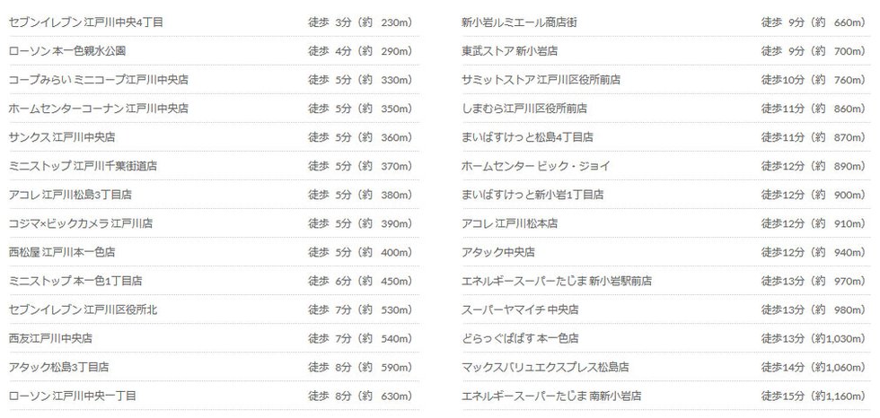 ライフインフォメーション(商業施設)