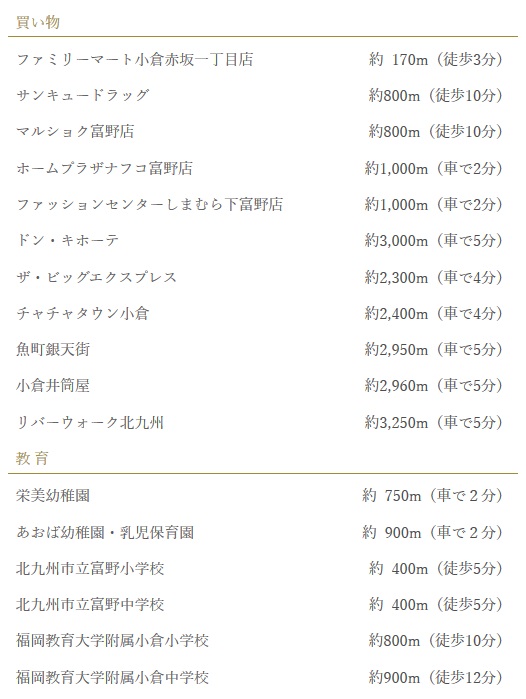 ライフインフォメーション（買い物・教育）