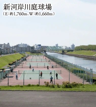 新河岸川庭球場