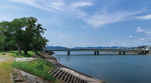 豊川河畔