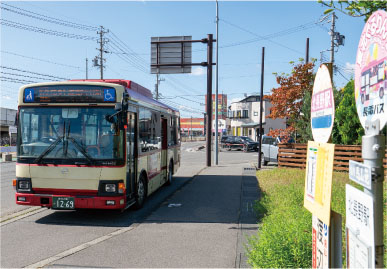 長電バス「北長野駅」バス停（東方面行）