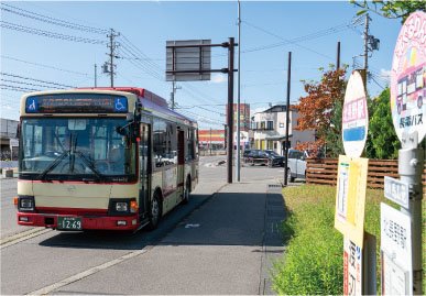 長電バス「北長野駅」バス停（東方面行）