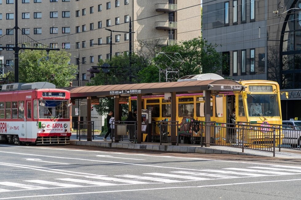 岡山電軌東山線 城下駅