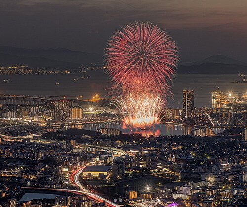 Fukuoka 東区花火大会（御島グリーンベイウォーク）