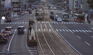 「広島電鉄線「胡町」電停