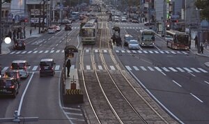 「広島電鉄線「胡町」電停